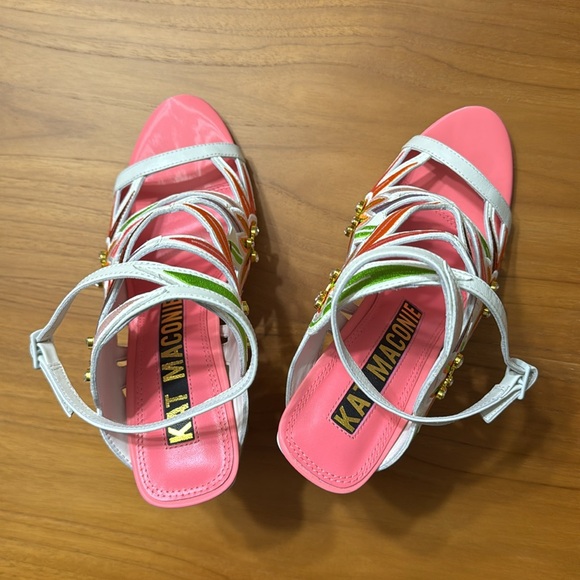 Kat Maconie Calypso kicker heels in pastel floral - Picture 7 of 7